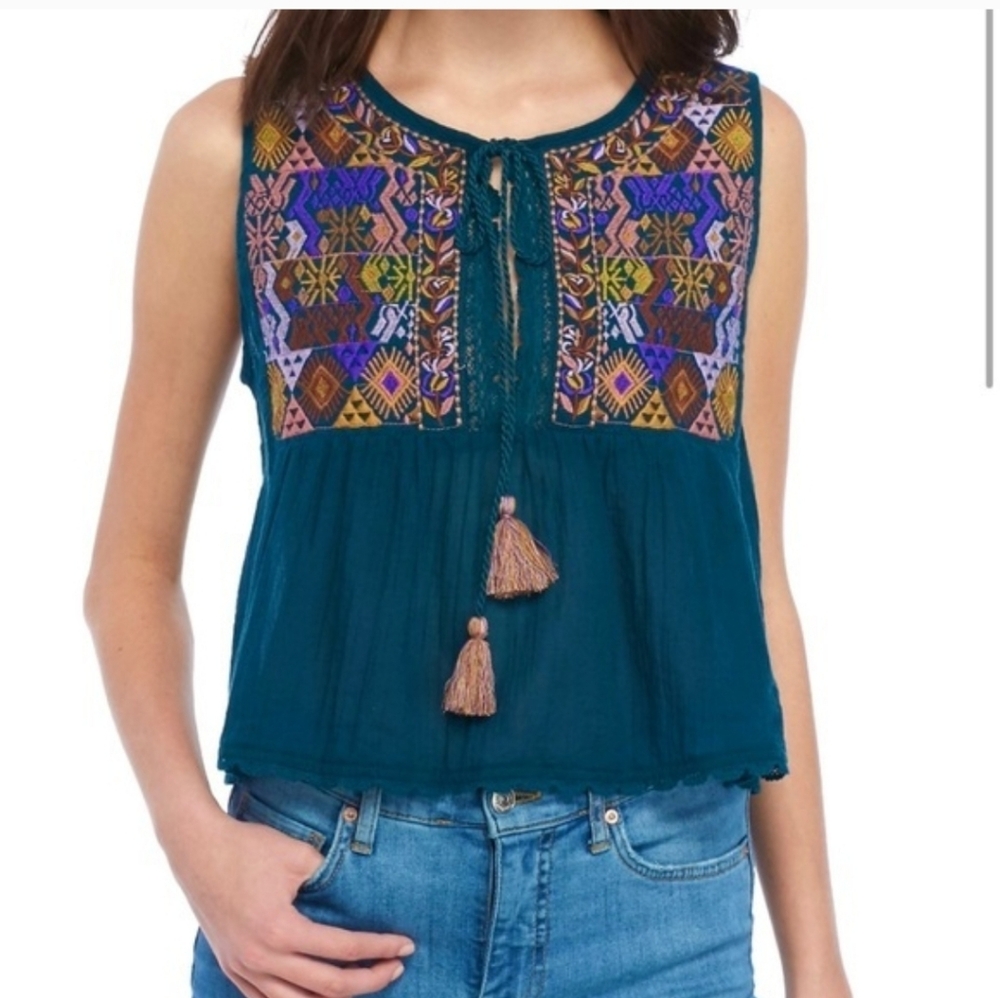 Free People cotton top.